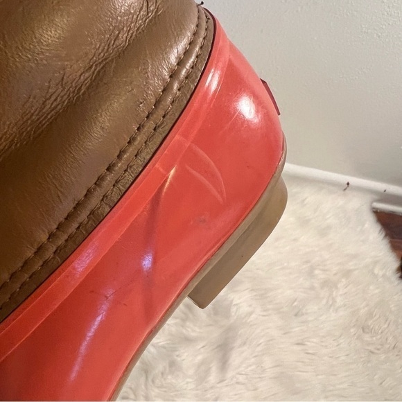 Jack Rogers Chloe Classic Rain Boot Tan Coral - Picture 8 of 10